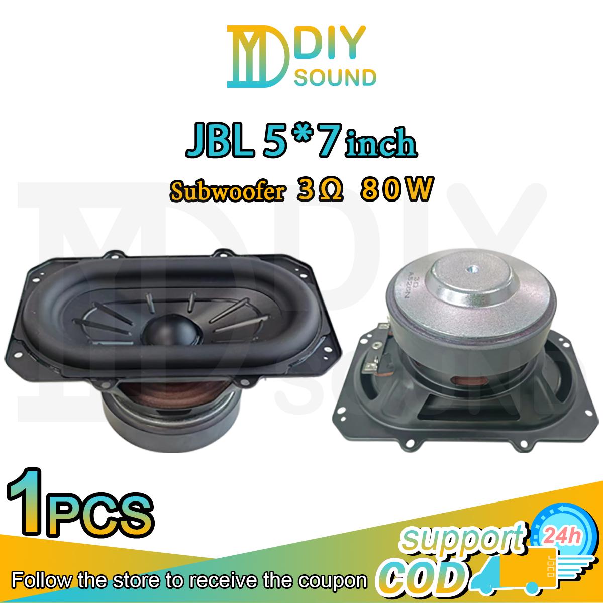 DIYSOUND JBL BB3 Subwoofer 5*7 inches 3Ω 80W BASS 5*7 inches Audio