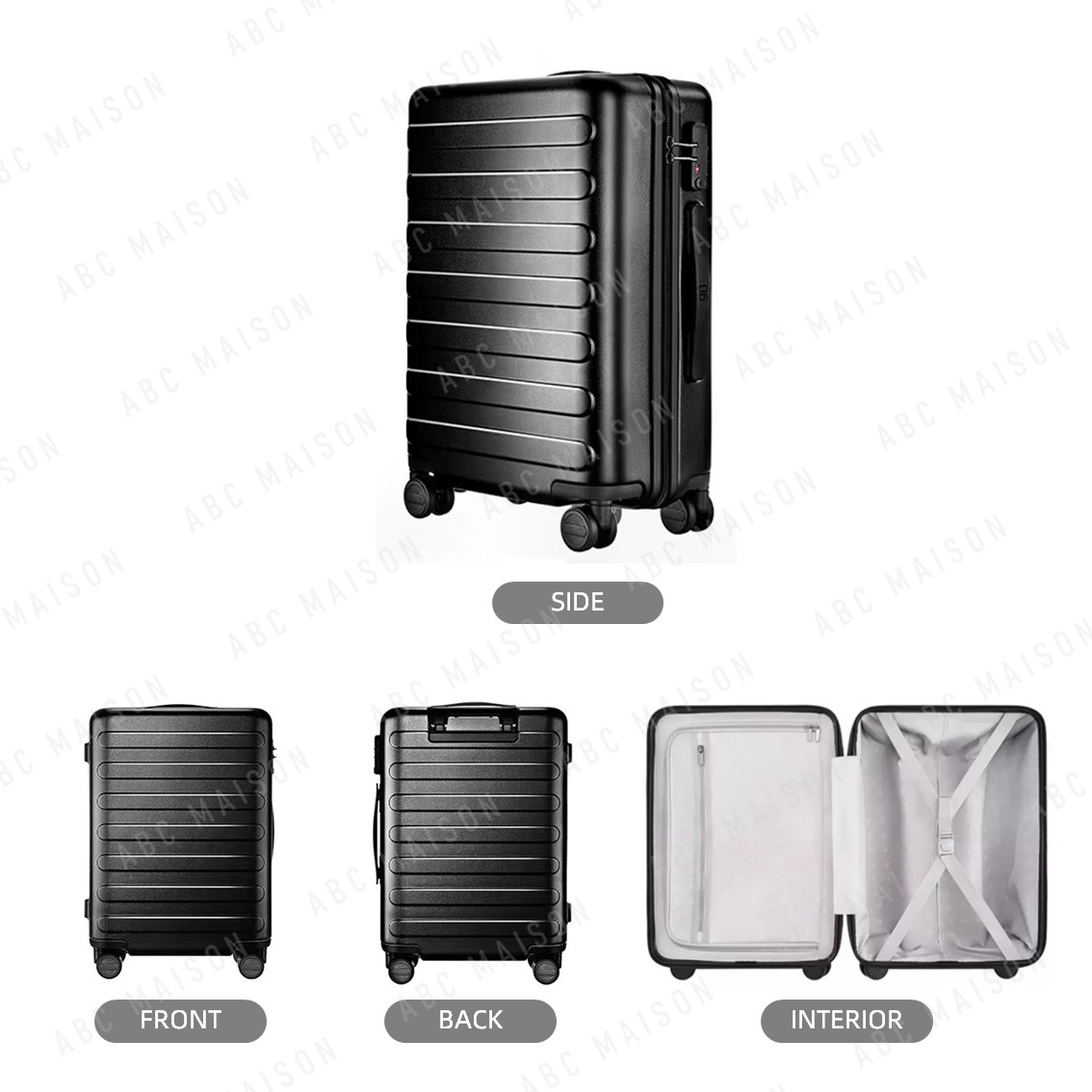 ABC MAISON 20/24/28 Inch Lightweight Suitcase Hand Carry Luggage ...