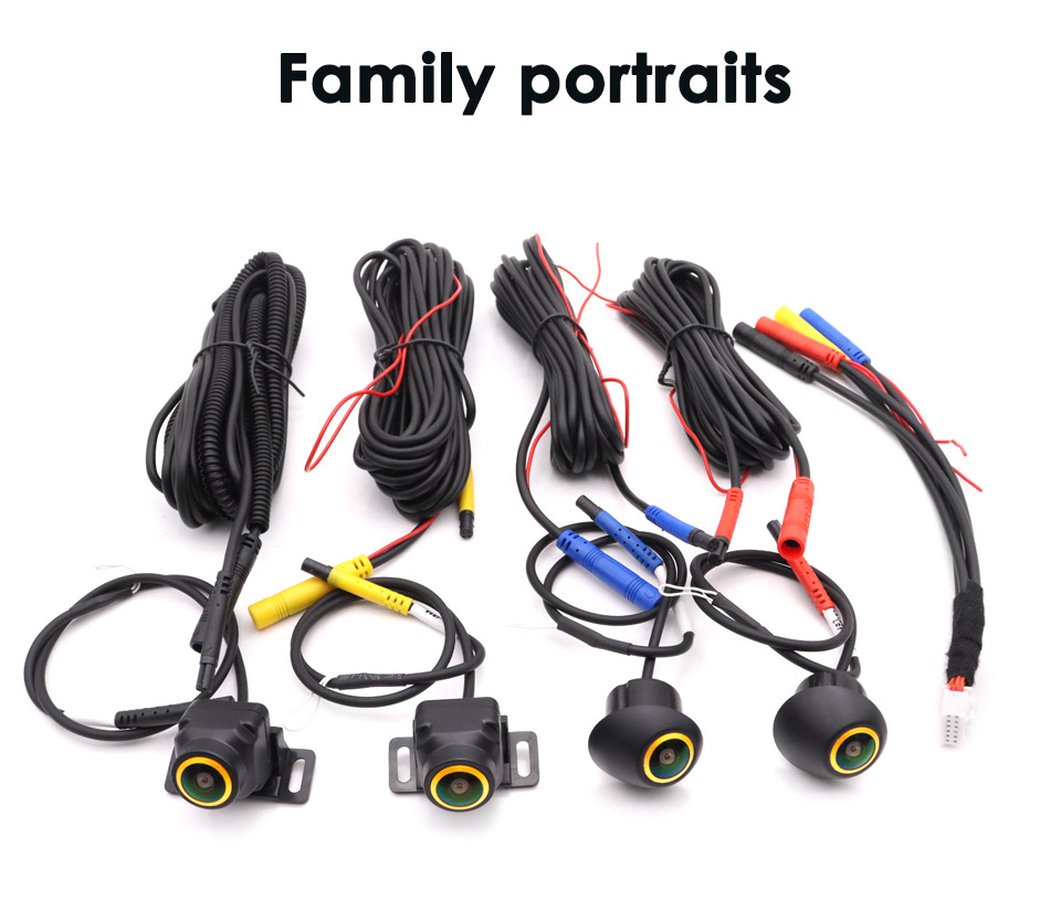 HD 360 Degree Car Camera 1080P 8K 3D AHD Surround View Right+Left+Front ...