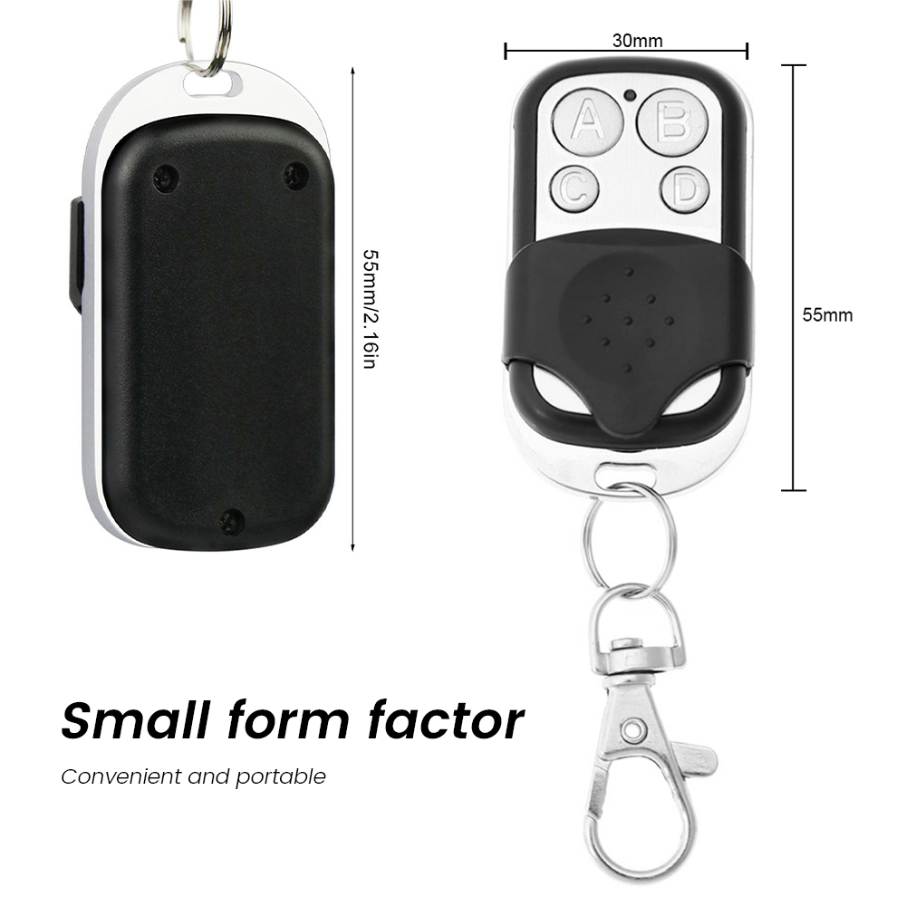 New 433MHZ Universal Remote Control with 4 Code Buttons for Garage Door ...