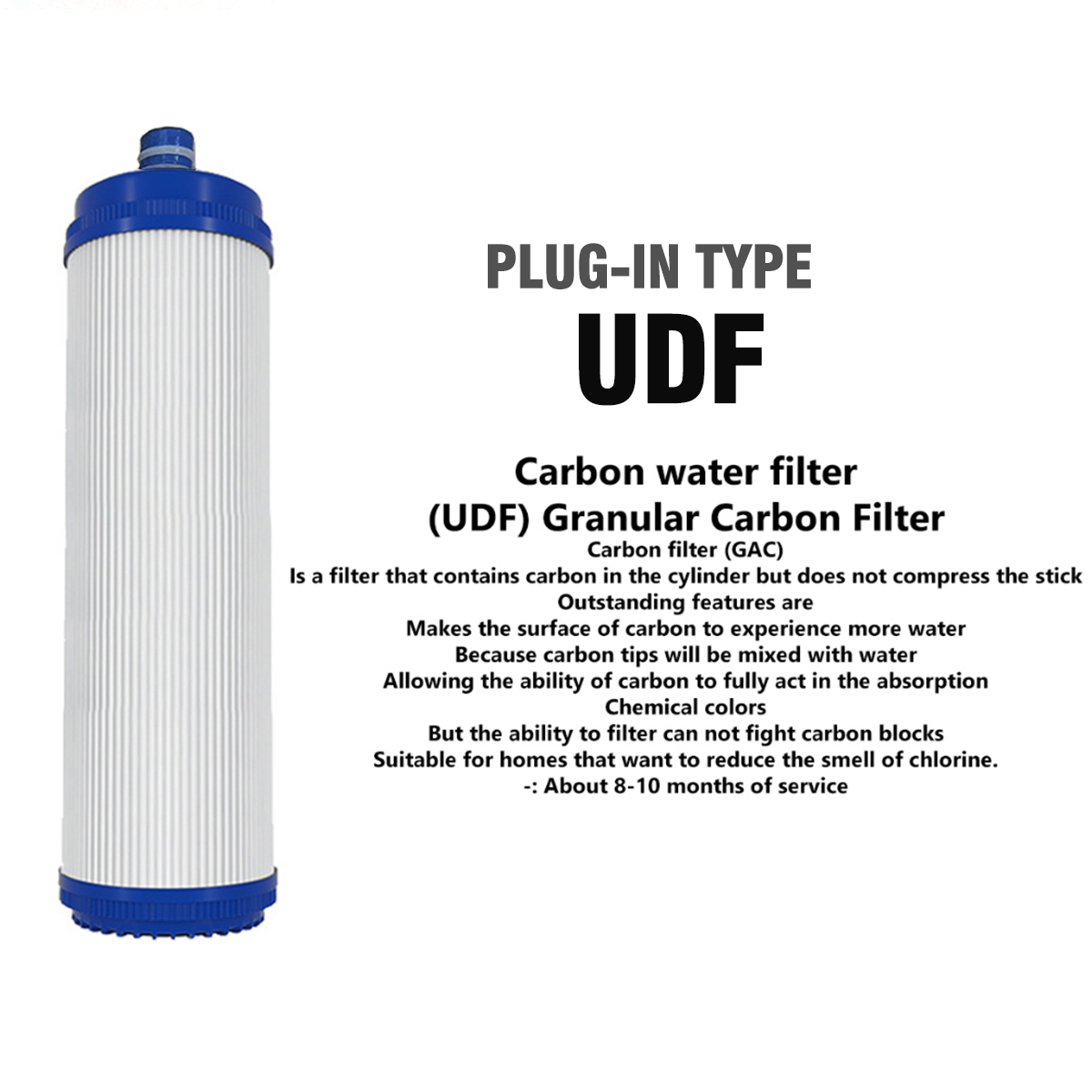 GAC UDF Filters Plug-in Type- 10 inches 3 Stage Filters | Shopee ...