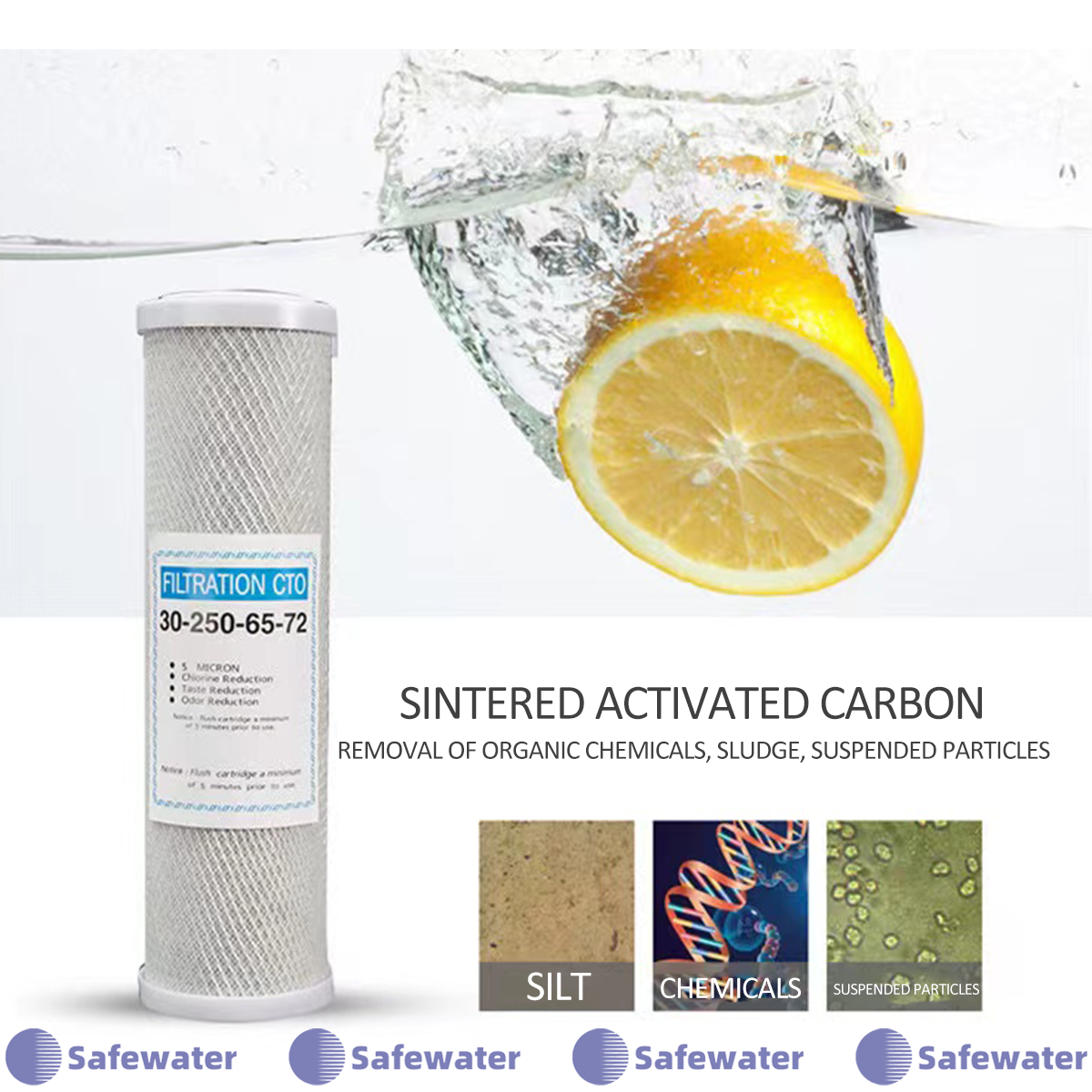 CTO Activated Carbon Filters Plug-in Type- 10 inches 3 Stage Filters ...