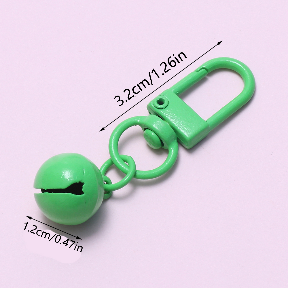 10pcs Metal Keychain Key Rings With Bell Lobster Clasp Baking Varnish ...