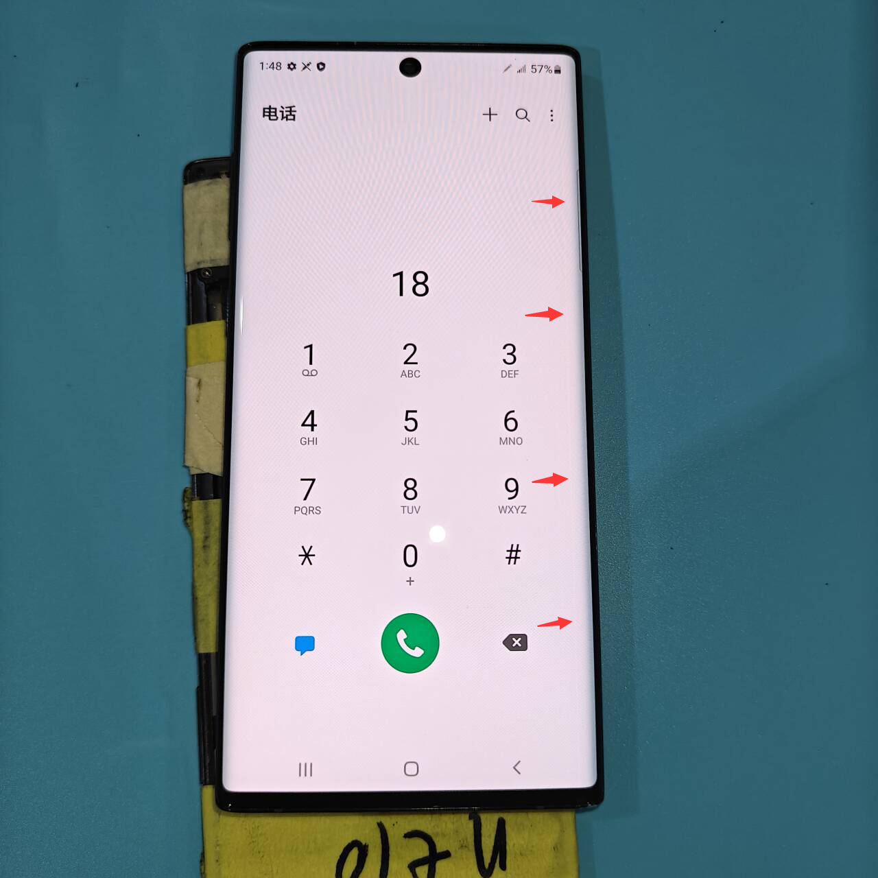 6.3inch tested Super AMOLED with black dot without frame For Samsung