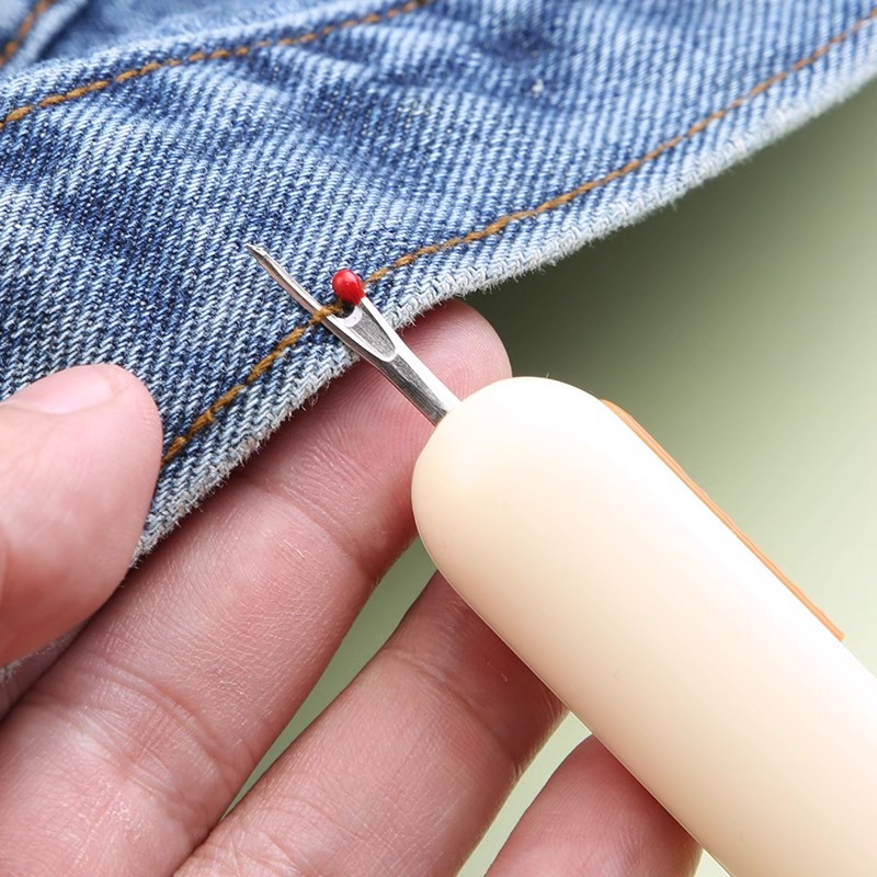 Thread Seam Ripper 2-in-1 Needle Threader & Seam Remover Sewing Ripper ...