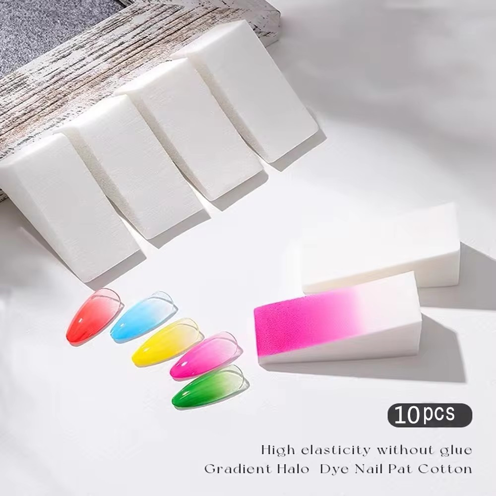 10pcs/set Manicure Nail Art DIY Creative Nail Gradient Triangle Sponge ...