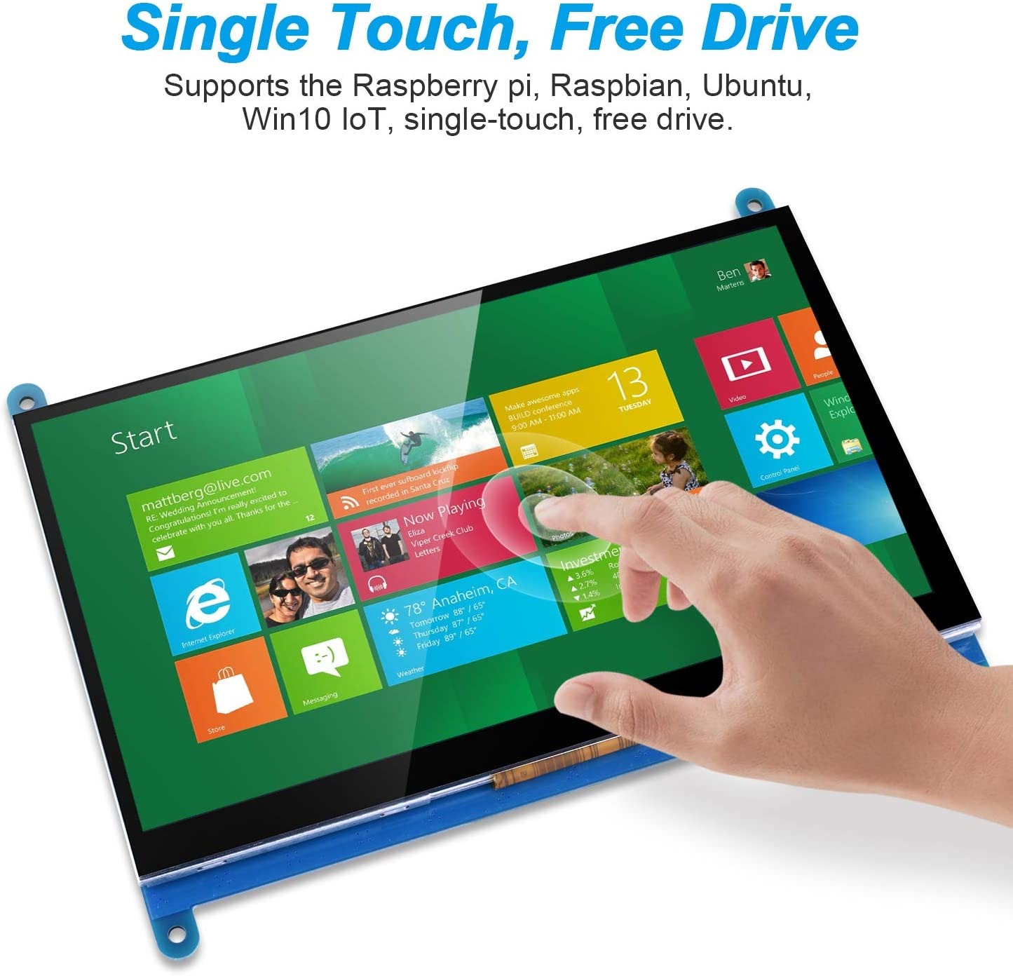 7 Inch LCD DIY HDMI Display Screen 1024x600 Ultra HD Display Screen ...