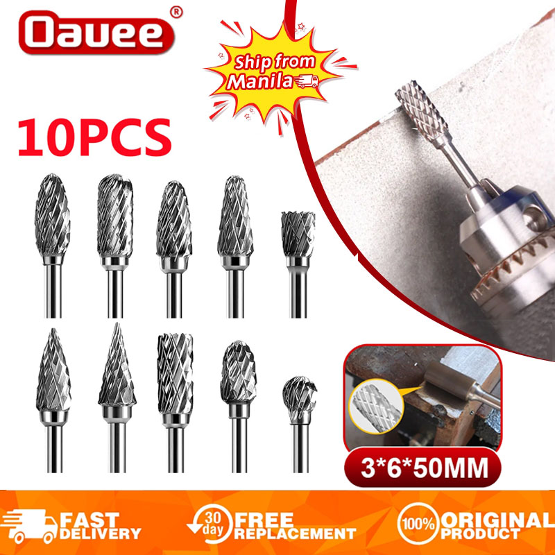 10 PCS Long Tungsten Carbide Burr 3x6mm Shank Tungsten Carbide Milling