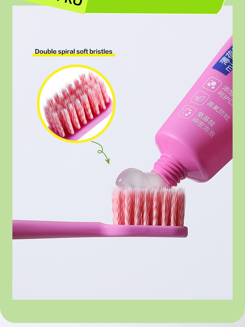 Portable travel toothbrush and toothpaste set folding handle adult ...