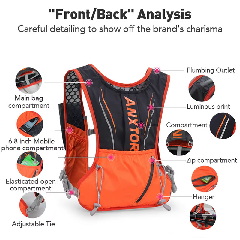 Lightweight Running Backpack Hydration Vest, Suitable for Bicycle