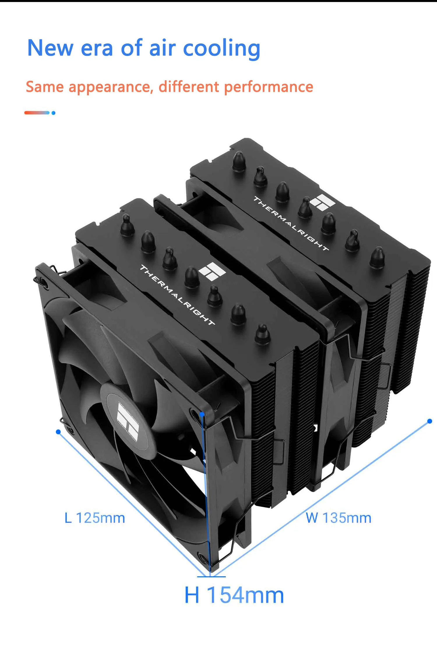 Thermalright PS120 SE Black Radiator CPU Dual tower Cooler 7×6mm Heat ...