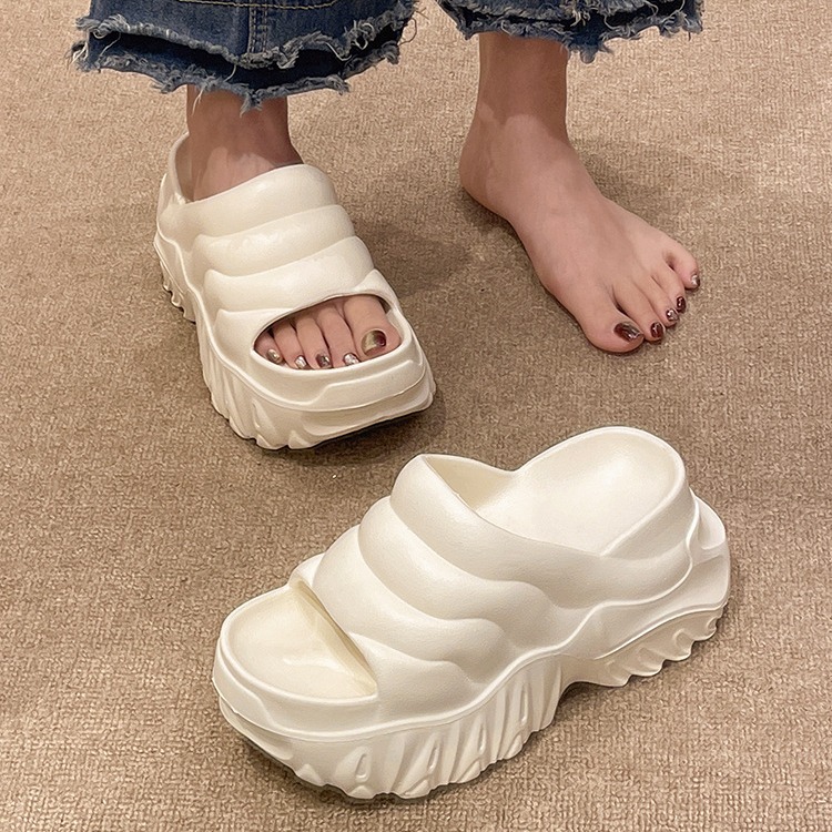 Solid Color Thick Bottom Non-slip Slippers