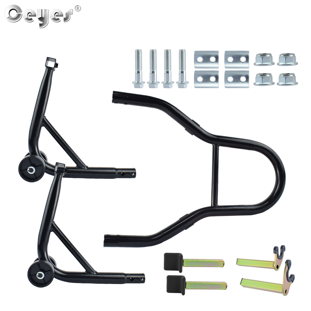 Ceyes Motorcycle Paddock Stand 2 In 1 Parking Bracket Front/Rear Rear ...