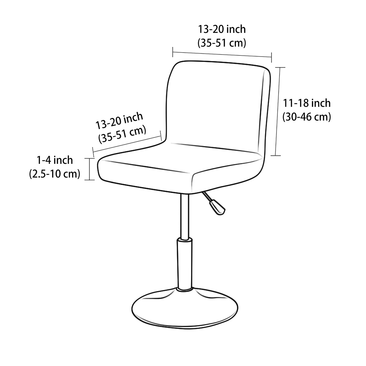 1pc Tshaped Jacquard Bar Stool Slipcover Shopee Philippines