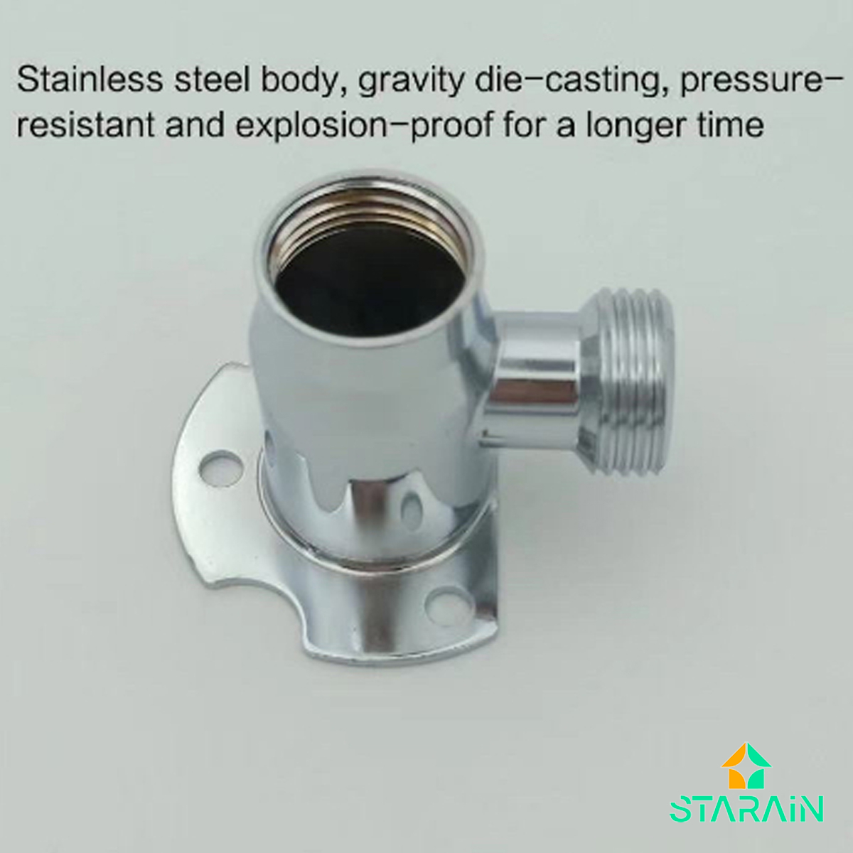 Shower Faucet Chrome Extension External Inlet Wall Mount for Shower