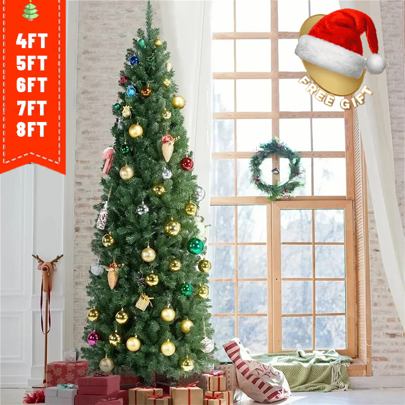 slim christmas tree 4FT/5FT/6FT/7FT/8FT High Quality christmas tree