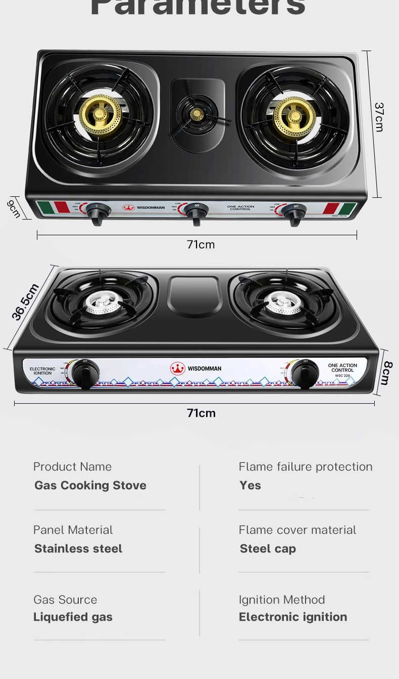 Exquisite Home Cooking with Our 5.2KW Gourmet Gas Stove Kitchen gas