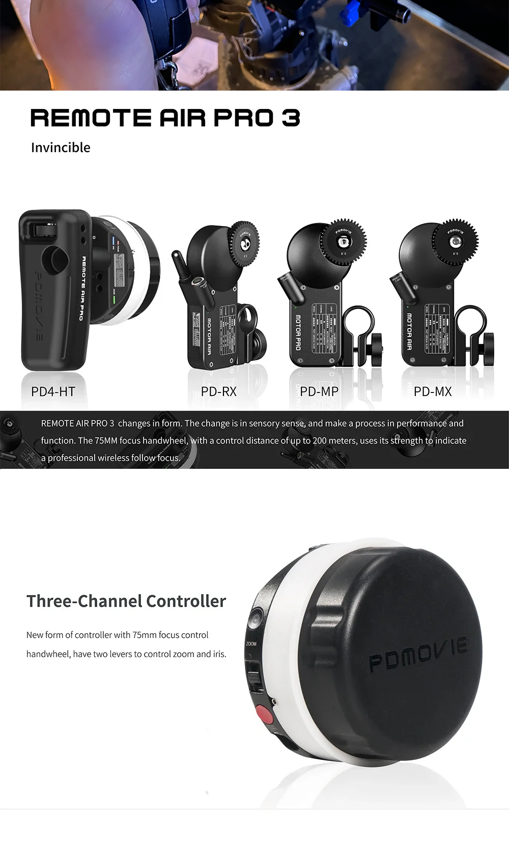 PDMOVIE REMOTE AIR PRO 3 Wireless follow focus Lens Control System ...
