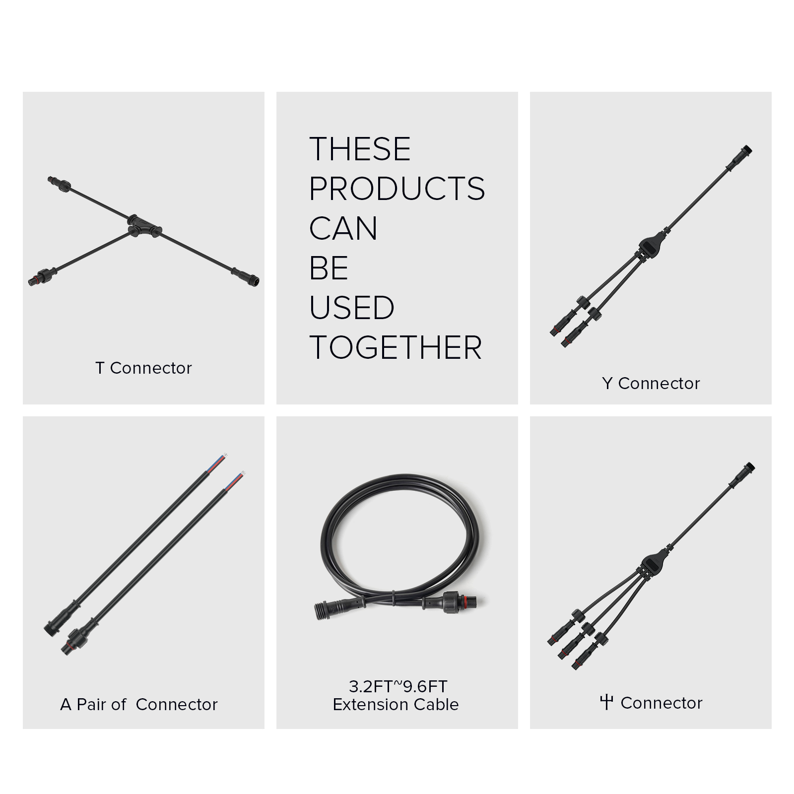BTF-LIGHTING 2pin 3pin 4pin 5pin Waterproof Connector Extension Cable ...