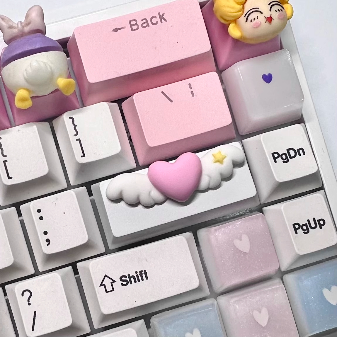 Shift/Enter Love Wings Personalized Keycap 2.25u Cross Axis Mechanical ...