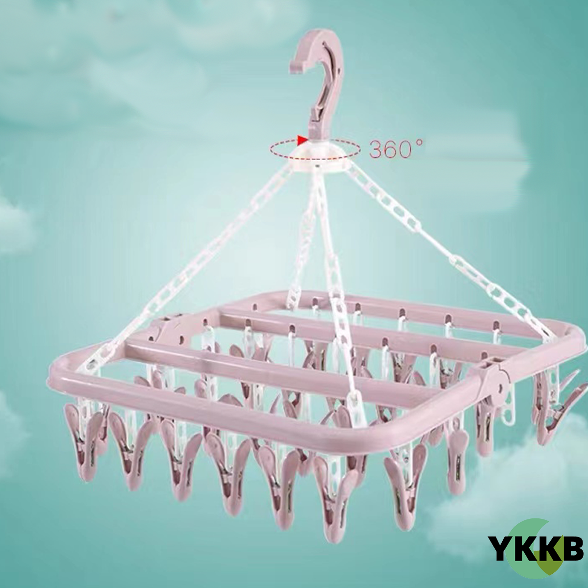Hanger 32 clip folding Plastic hanger clip drying racks clothes rack ...