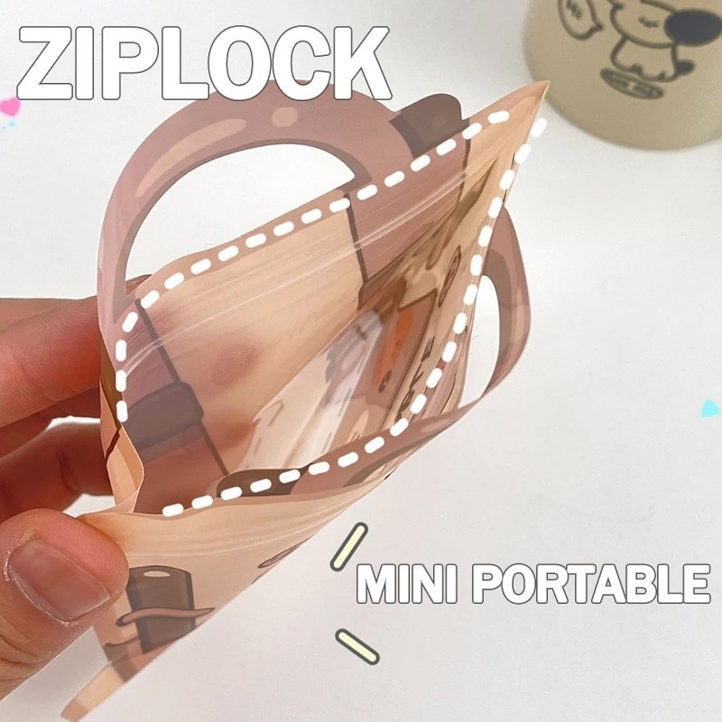 Cute Schoolbag Candy Bags Ziplock Cookie Gift Plastic Bag Biscuits