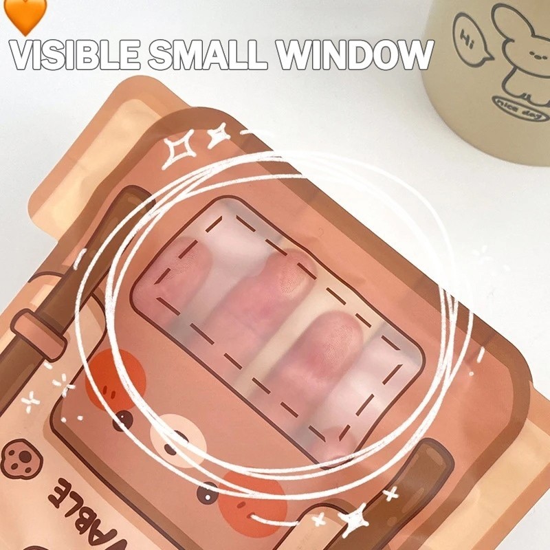 Cute Schoolbag Candy Bags Ziplock Cookie Gift Plastic Bag Biscuits