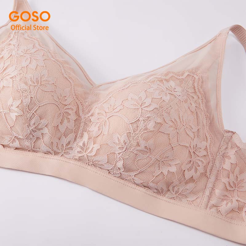 Goso Underwear Women Thin Style Big Breasts Small Bra Adjustable Type
