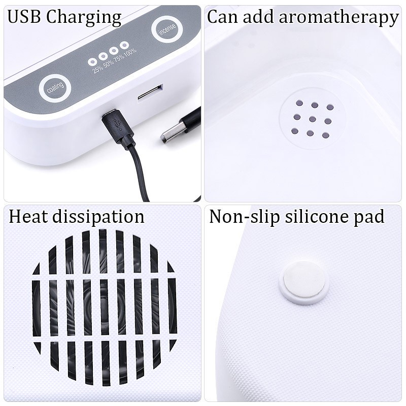 UV Nail Sterilizer Box USB Powered Blue Light Cleaner for Nail Salon ...