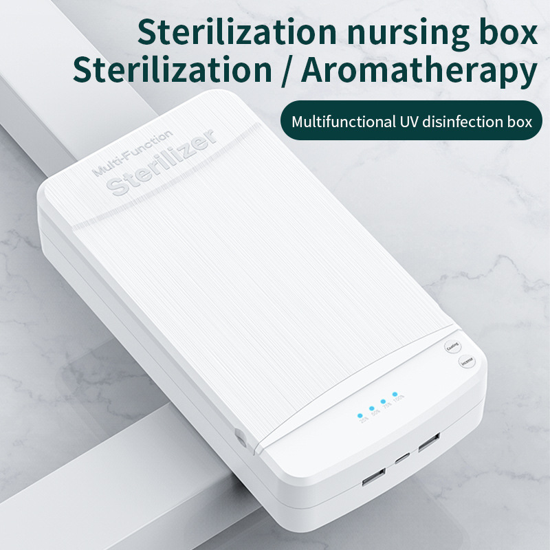UV Nail Sterilizer Box USB Powered Blue Light Cleaner for Nail Salon ...