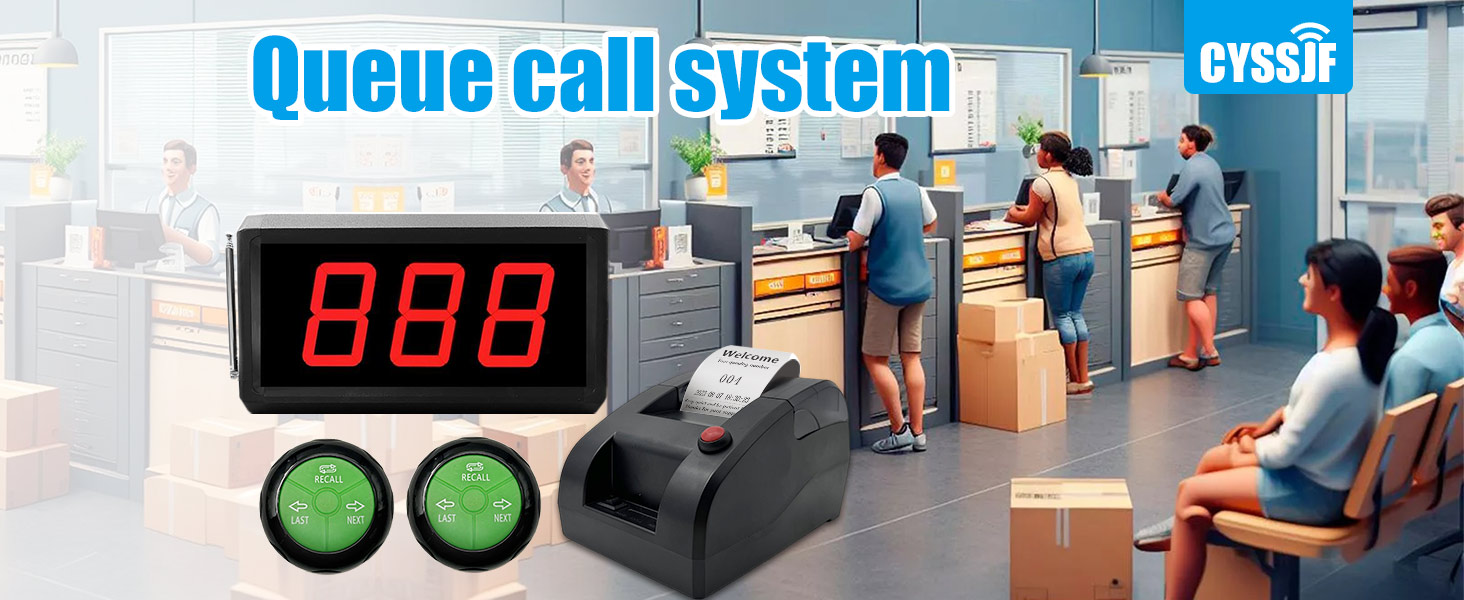 Queue Number Call System Order Buzzer for Shop Office Clinic Restauran ...