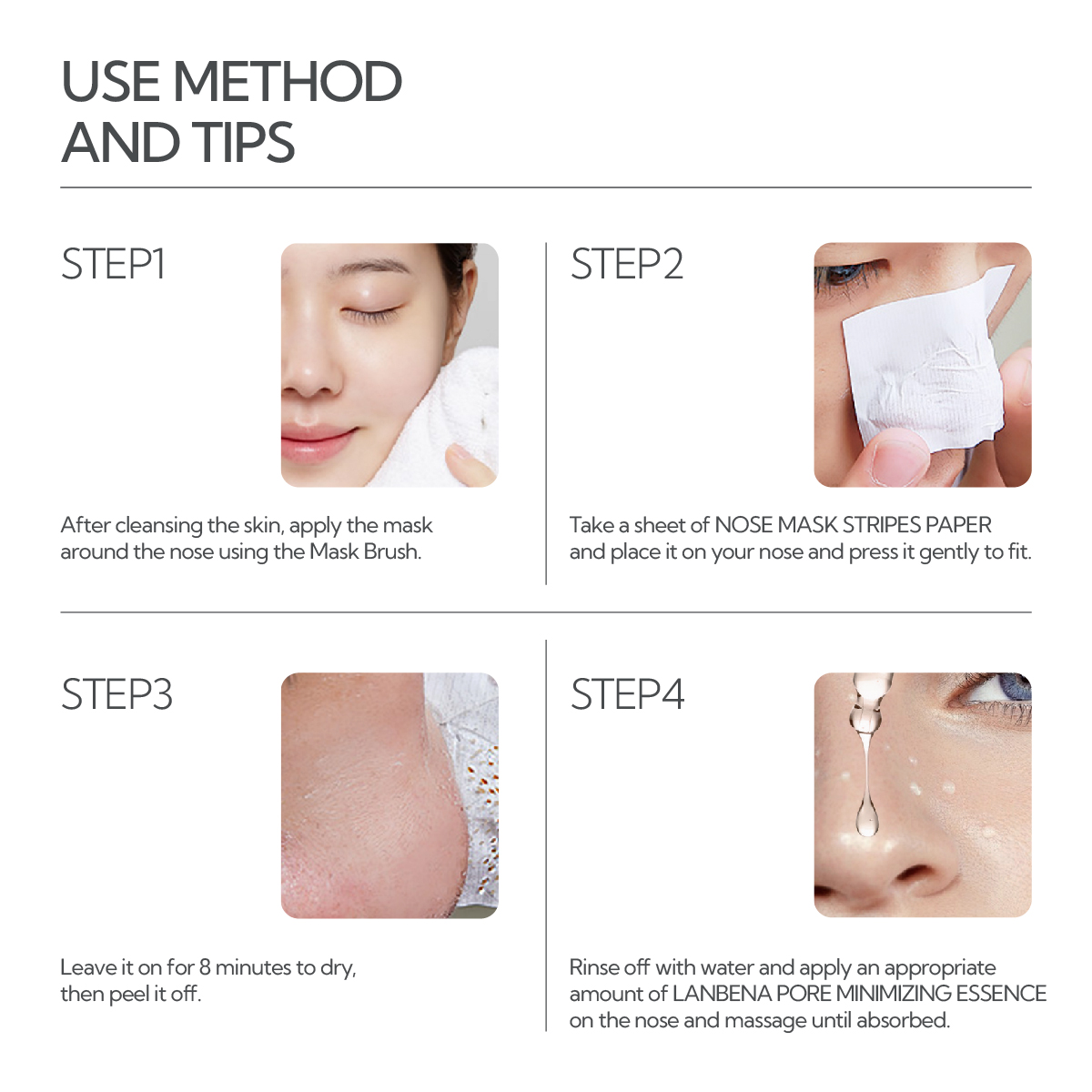 LANBENA Black Heads Removal Nose Strip Blackhead Remover Deep Cleansing ...