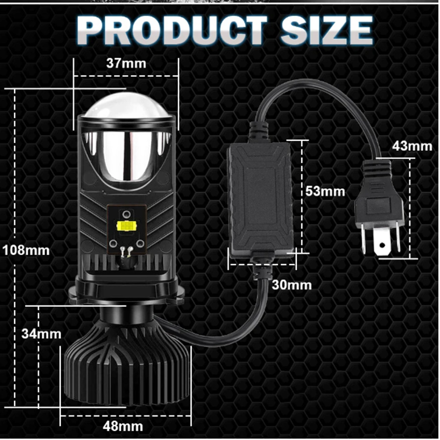 Upgraded Version Y D Led Headlights K Bright Mini Lens Waterproof Fog Bulb For General