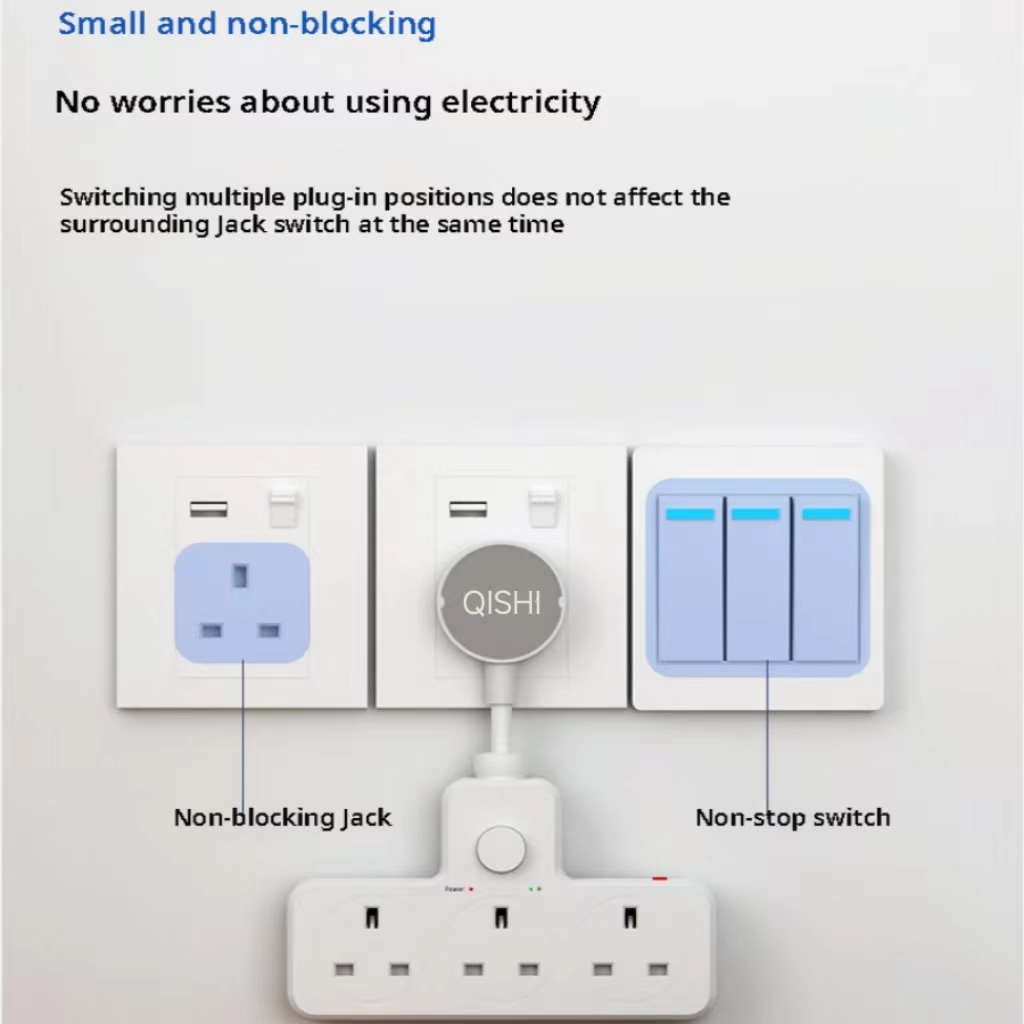 UK Household Extension Cord Multi power socket USB Socket Smart Plug ...