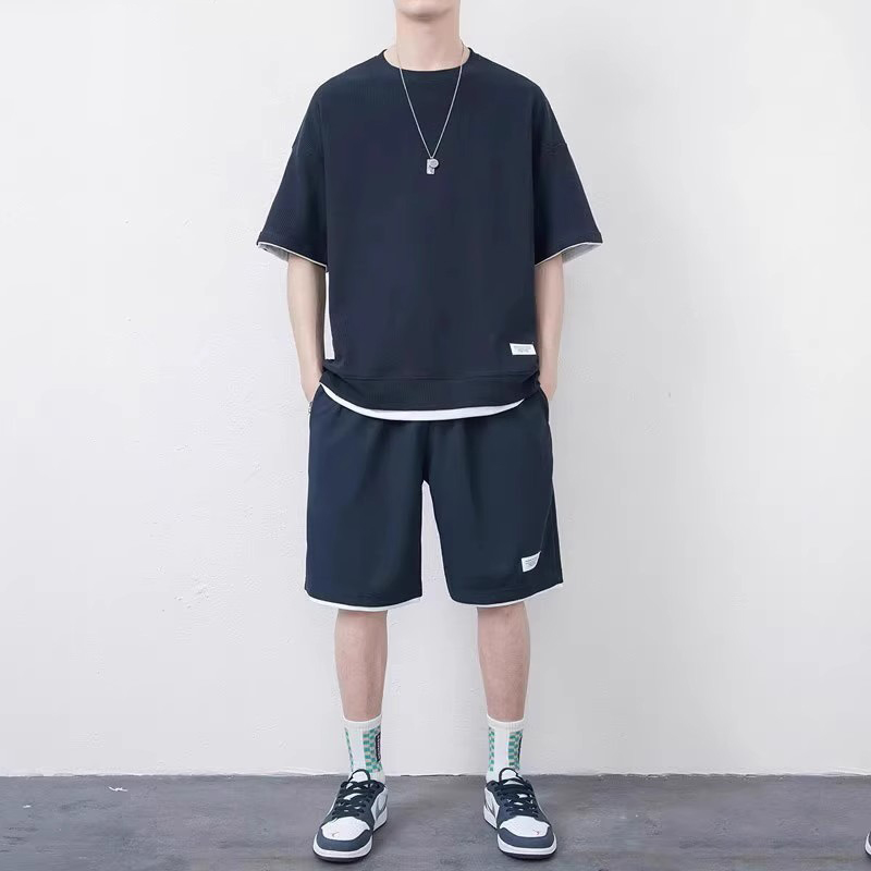 Basics Terno Oversized Waffle 3 Color Shirt For Men Shorts Plain Tshirt ...