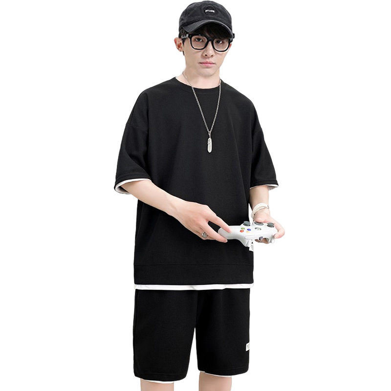 Basics Terno Oversized Waffle 3 Color Shirt For Men Shorts Plain Tshirt ...