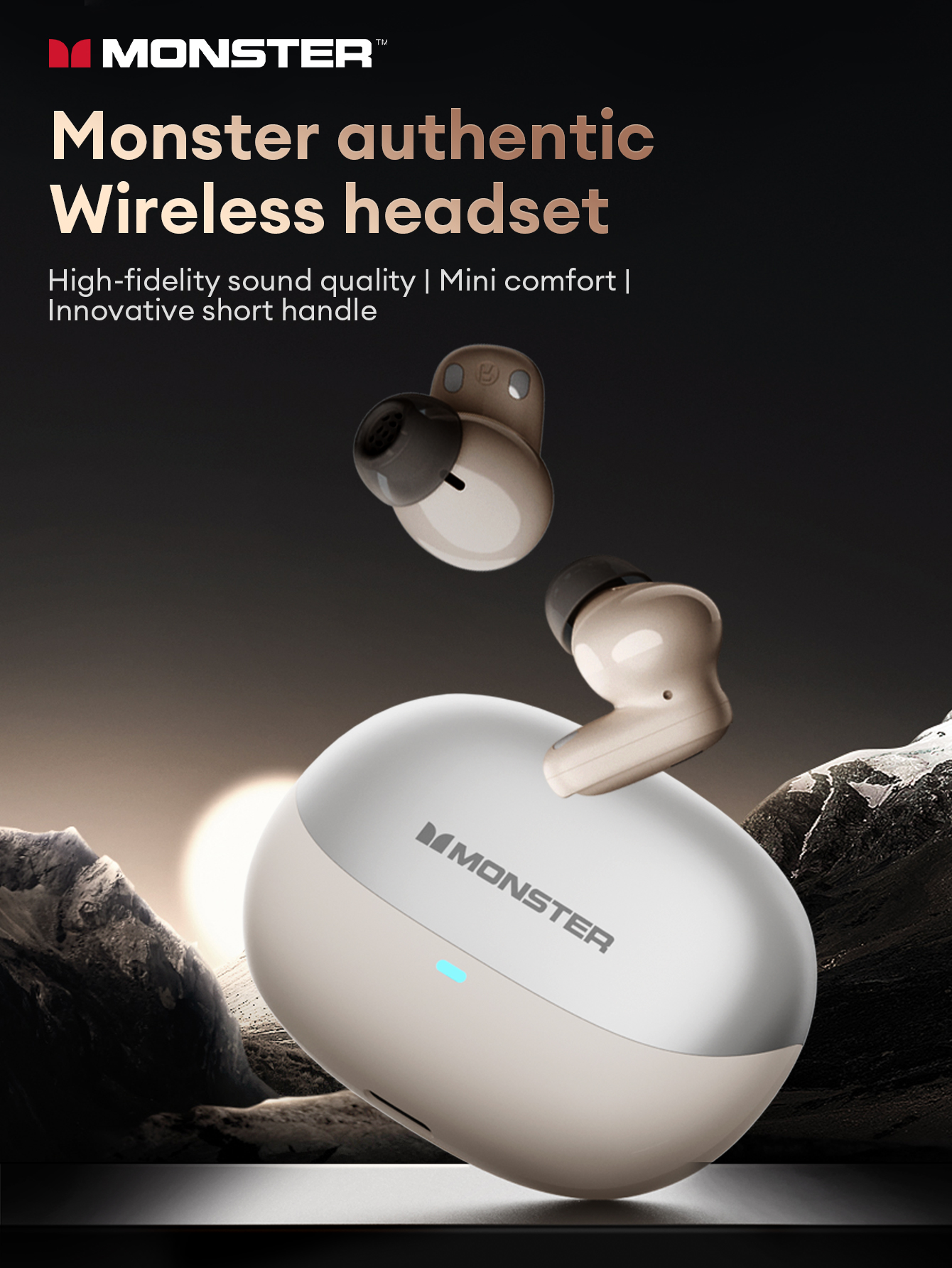 Monster XKT28 Wireless Bluetooth Earphone High Definition Call Noise