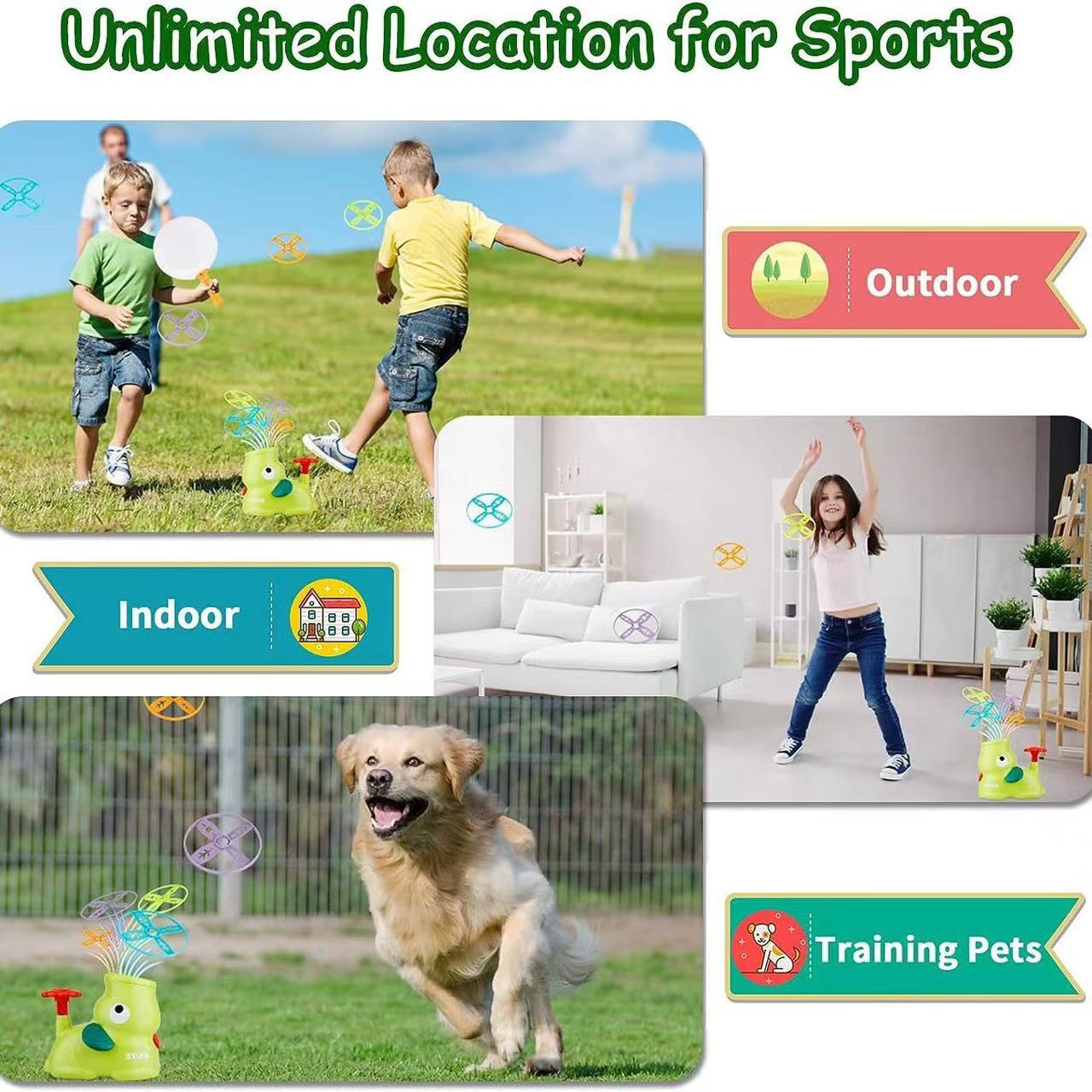 Children's flying disc Air Rocket launcher fun game foot catapult ...