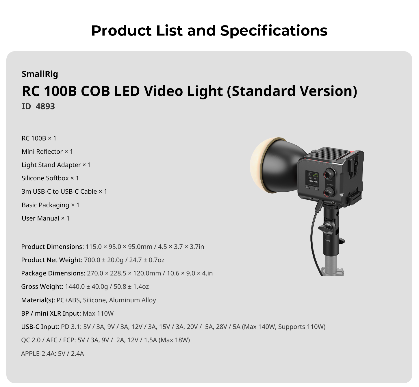 Luce LED SMALLRIG Vibe P96 Pro - Per Video, Fotografia E Streaming, CRI 95+, Con Schermo LCD - Foto 10
