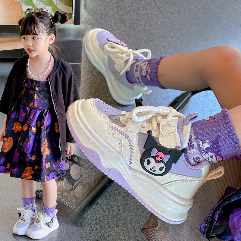 KIDDO Kuromi Rubber Shoes for Kids Girl Purple Shoes for Girls Fashion