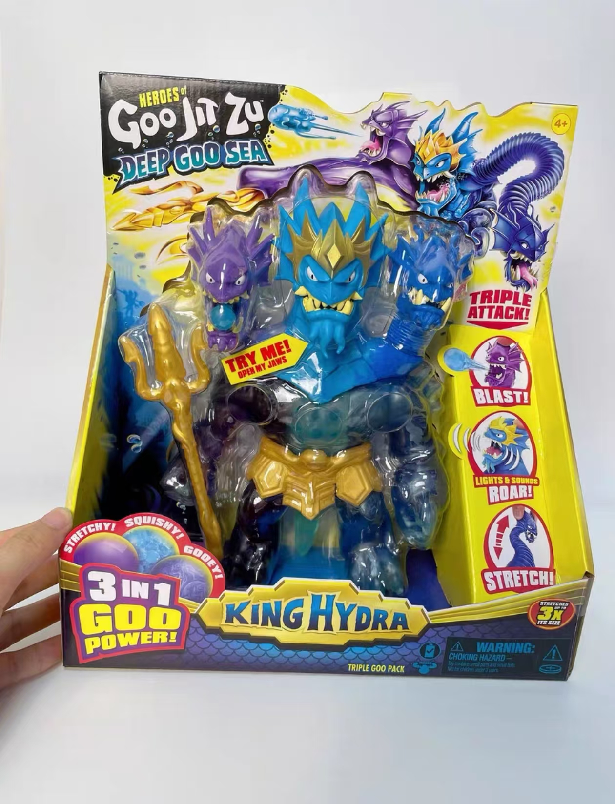 Moose Toys Heroes of Goo Jit Zu Deep Goo Sea 3 in 1 - King Hydra au meilleur prix sur