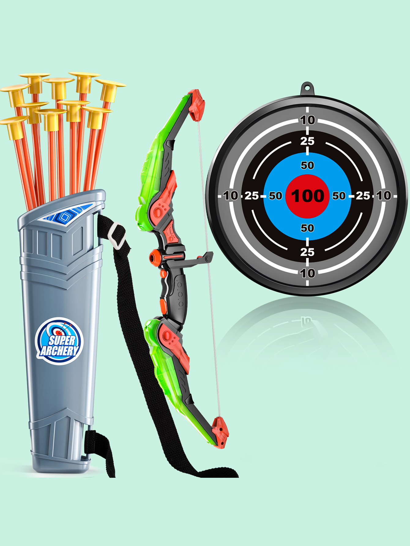 Archery Bow Toy Set With LEDLighting Shooting Toy For Kids Bow and ...