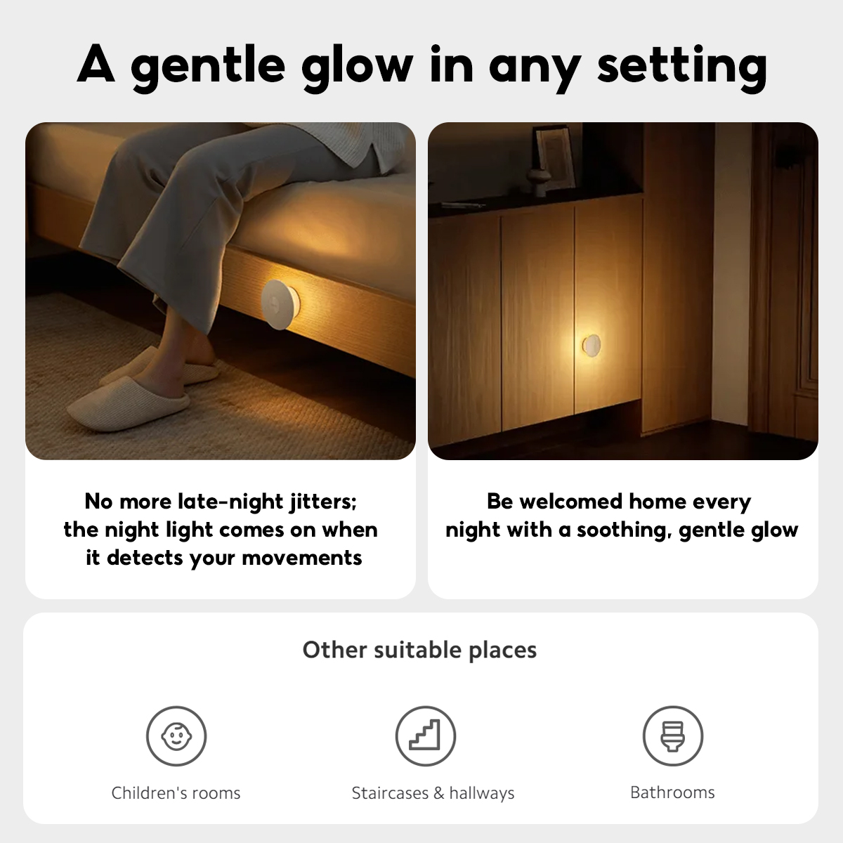 Xiaomi Night Light 3 600mAh Highbattery 120° Detection Angle Soft