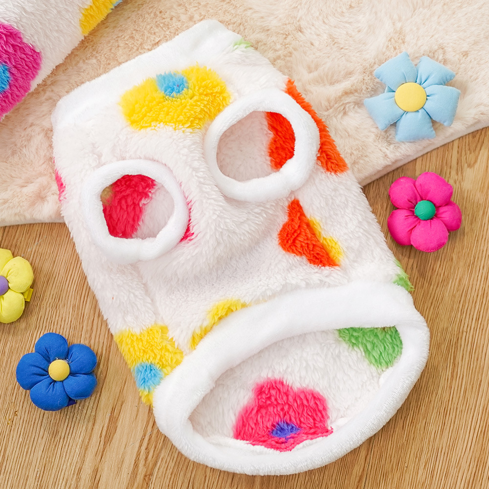 [Muhsinpet] Pet Plush Flower Clothes Golden Retriever Big Dog Clothes