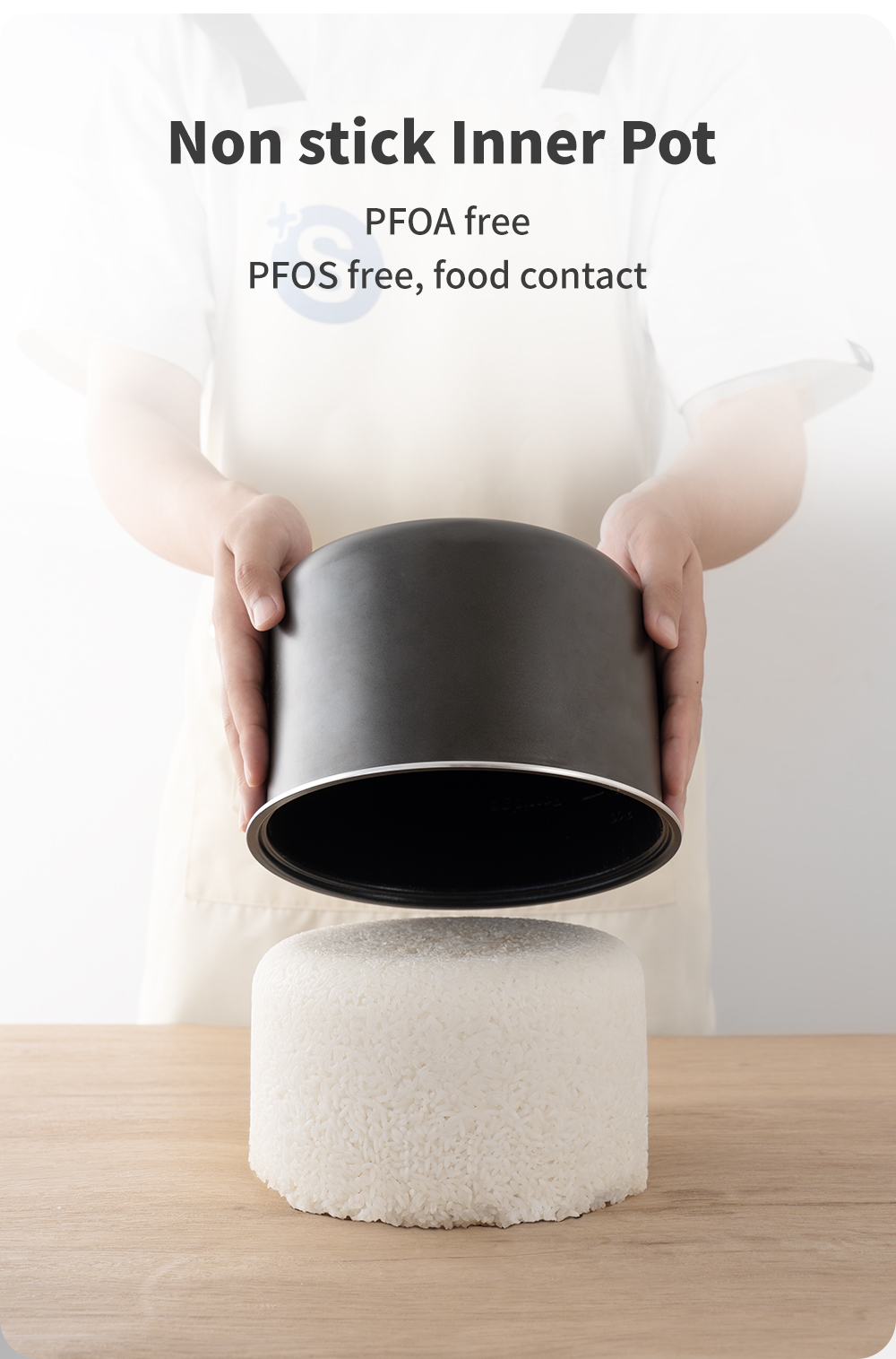 Simplus Rice Cooker Nonstick Inner Pot 24-hour Delay Timer & 6 Preset ...