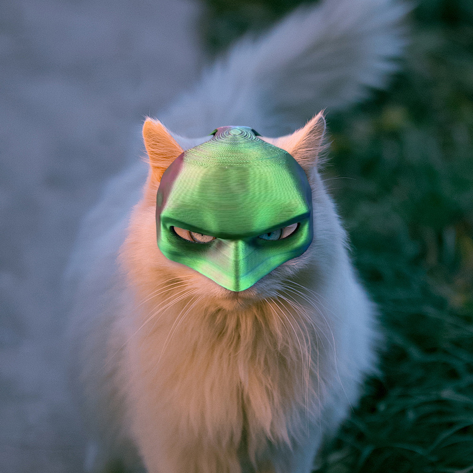 COD Cat Mask Halloween Black Half Face Pets Mask Bat Inspired Mask with ...