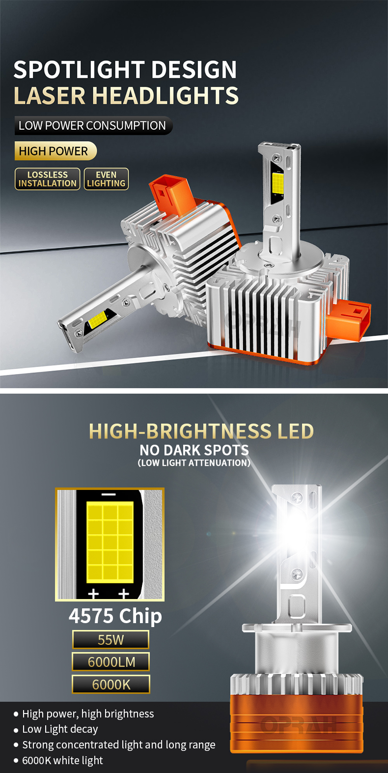 ((2PCS) 110w High Power D1S D2S D3S D4S D5S D8S LED Headlights Car