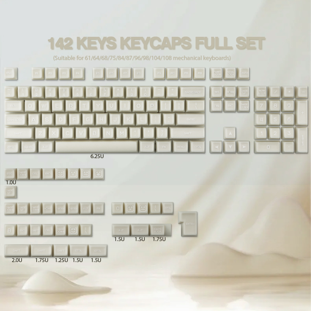 Purple Jade Double Shot Keycap Set | Cherry Profile | 174 Keys - View #2