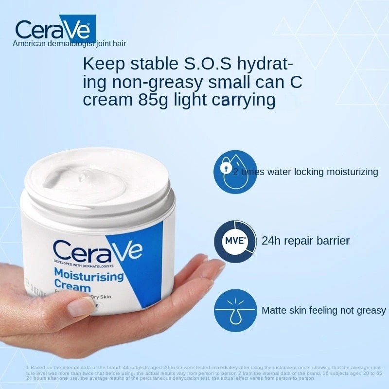 CeraVe Moisturizing Cream Facial Body Moisturizer Baume Hydratant 24