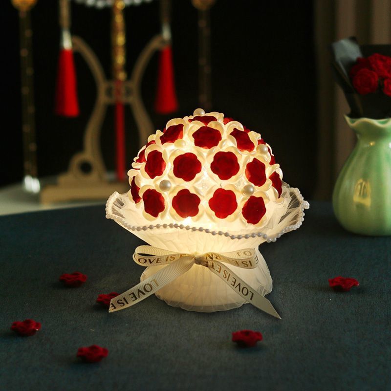 DIY Rose Bouquets Handmade Flower Material Package Diy Night Light With